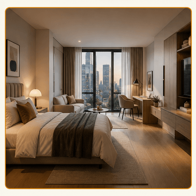 Generated executive condo staging concept for a real estate listing